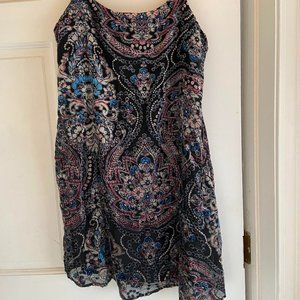 Black, never worn, medium, mini slip-dress